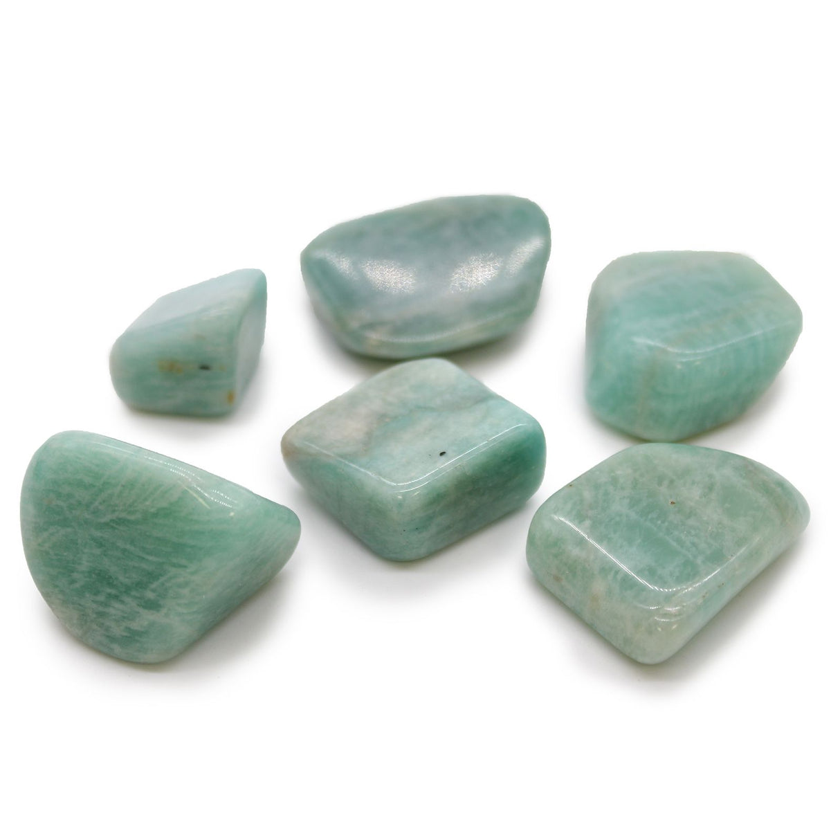Amazonite XL Tumbled Stones 18 Pieces