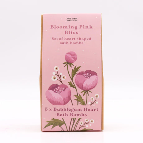 Bath Bomb Gift Set Bubblegum Hearts 5 Count