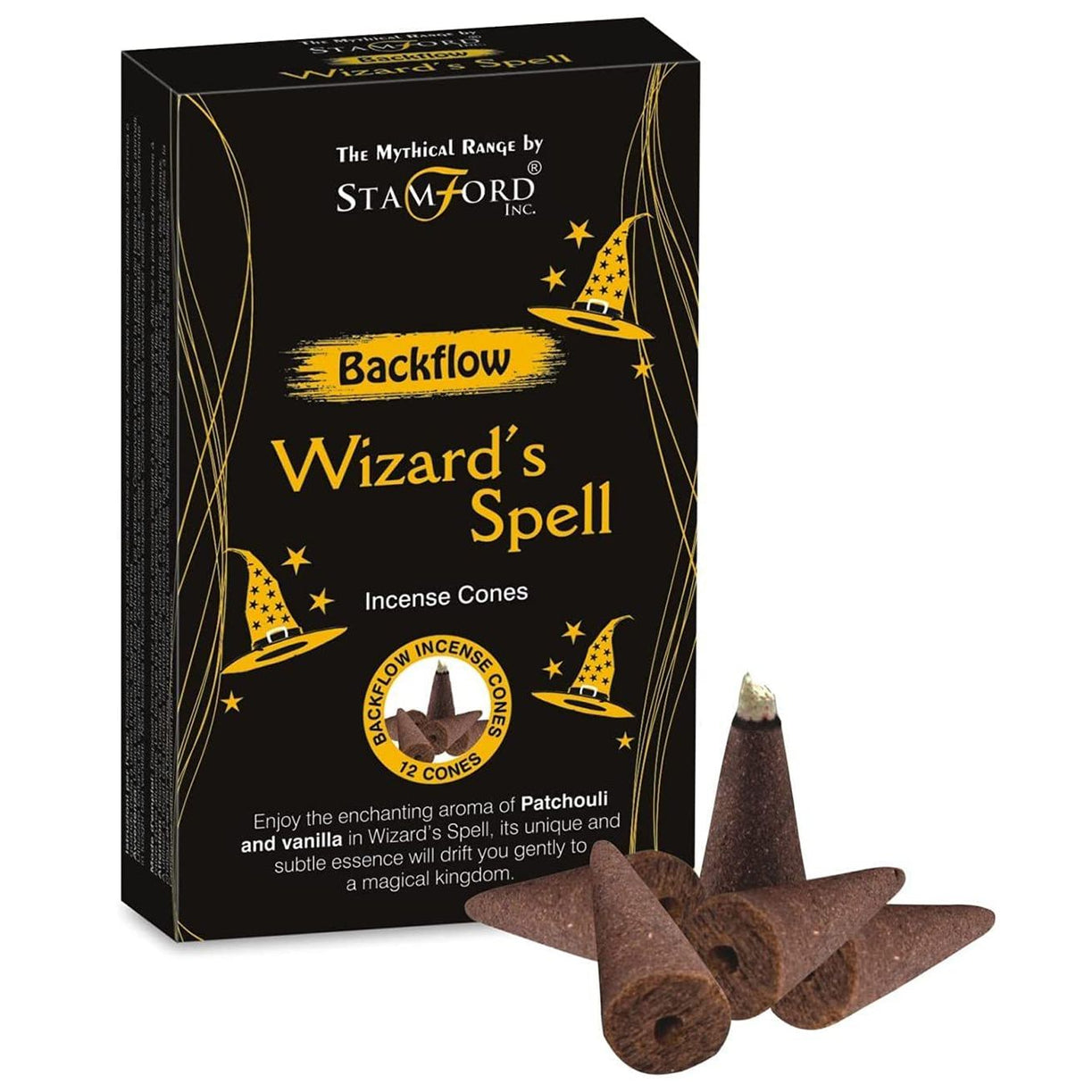 Backflow Incense Cones Wizard Spell 12 Pack Stamford