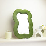 Soft Squiggly Mirror – Large Cloud – Moss Green (33.4x23.5x2.3cm)
