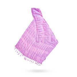Boho Pink Striped Linen-Blend Tassel Scarf Shawl 62x200cm
