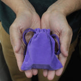 Bolsa de terciopelo con cordón roja 10x12cm