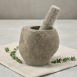 Natural Riverstone Decorative Pestle & Mortar -Medium (approx 12x8cm), Mortar and Pestle