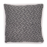 Funda de Cojín de Algodón Cruzada Negra 40x40 cm