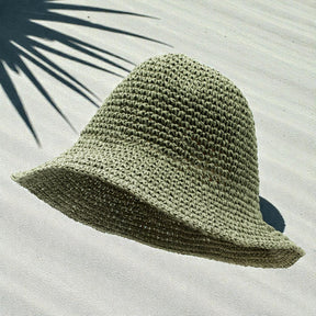 Nomad Sari Floppy Straw Sun Hat – Moss Green