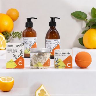 Sada na kúpeľ a telo s vitamínom C, 5-dielna