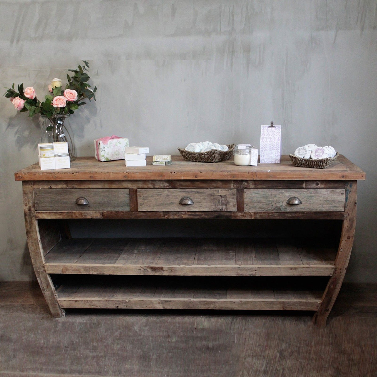 Obnovljena teak komoda 180x60x80cm