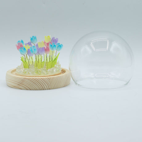 Floral Glow Garden Dome – 20 Multi Tulips – LED USB