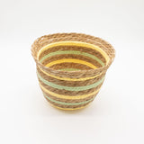 Meriheinä- ja olkikori maljakon muotoisina – luonnollinen keltainen ja vihreä – 3 kappaleen setti