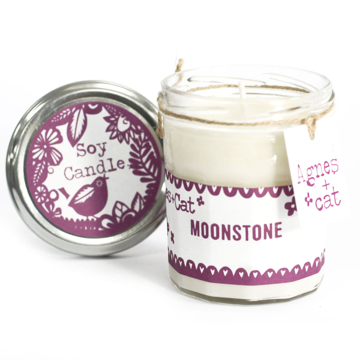 Κερί σε Βάζο Μαρμελάδας από Σόγια 220ml, Moonstone