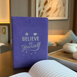 Lavender Velvet Notebook – 80 pages – Believe Yourself