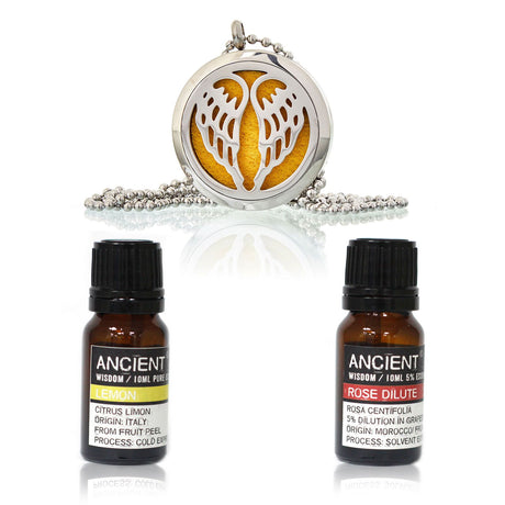 Essential Oil Diffuser Necklace Set 2 Oils 10ml