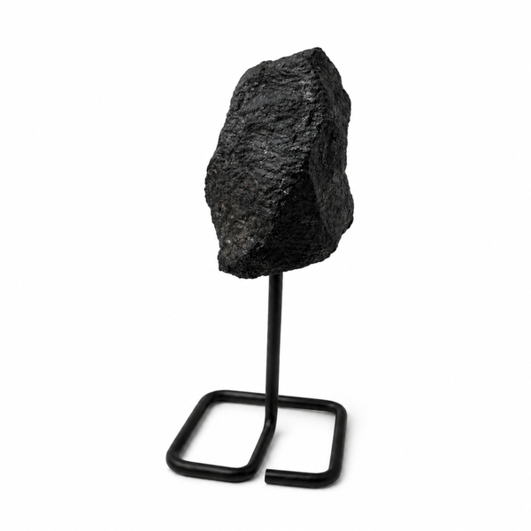 Mineral Specimen on Metal Stand - Black Tourmaline