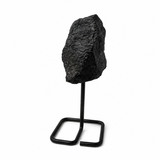 Mineral Specimen on Metal Stand - Black Tourmaline
