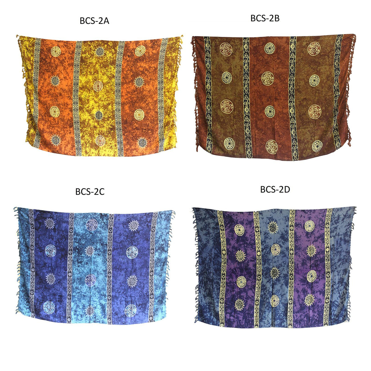 Sarong Celtic Lucky Coins, 1 Piece 4 Colours