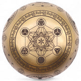 Hand‑Etched Brass Buddha Singing Bowls Set of 4