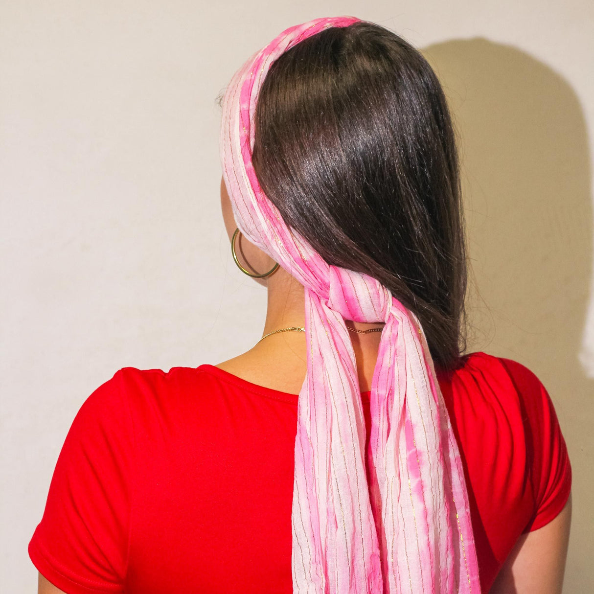 Платок Nomad Sari Party Shine – Идеальный розовый (180×50 см)