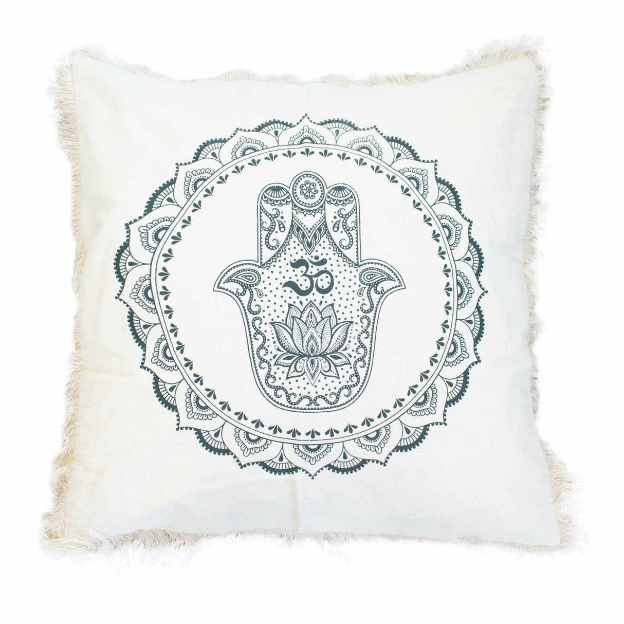 Tyynynpäällinen Hamsa Mandala 60x60cm Vihreä
