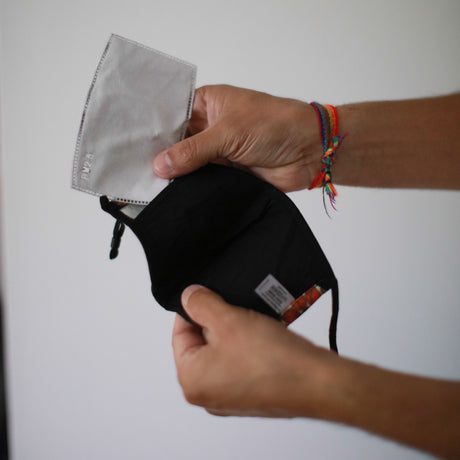 Wiederverwendbare Gesichtsmaske für Kinder mit Zebramuster und Filter