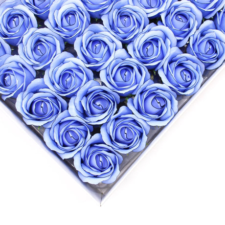 Seifenblumen Mittel Rose Blau-Schwarzer Rand 10 Stück