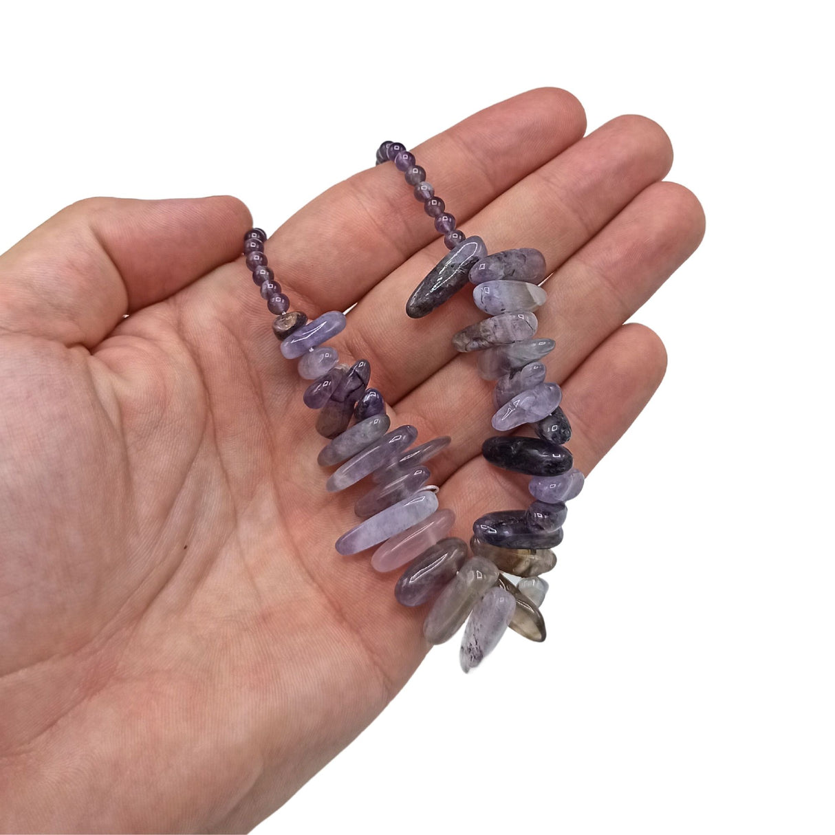 Ametyst ædelstenshalskæde – Longstone Gem