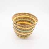 Meriheinä- ja olkikori maljakon muotoisina – luonnollinen keltainen ja vihreä – 3 kappaleen setti