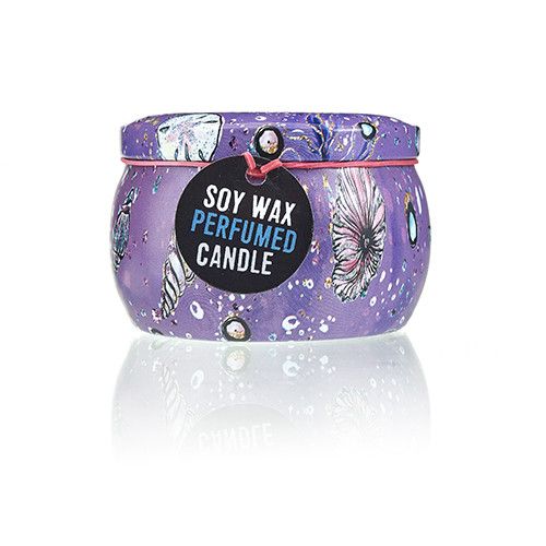 Raspberry Soy Wax Tin Candle Sea Life