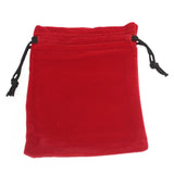 Bolsa de terciopelo con cordón roja 10x12cm