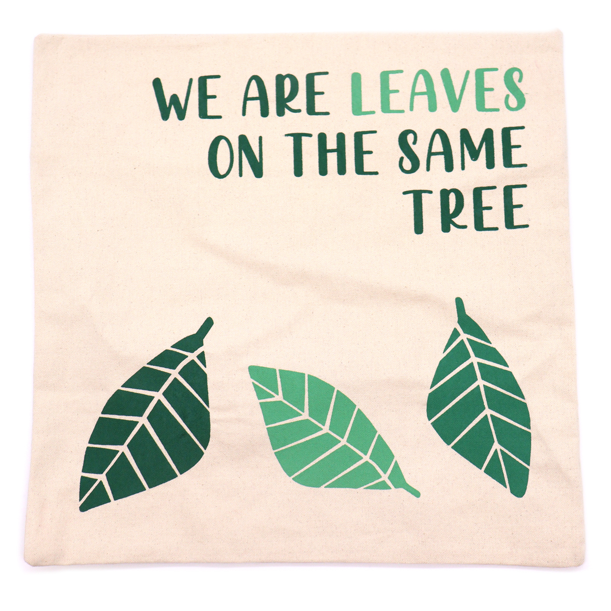 Cotton Cushion Covers Leaf Print Set of 3