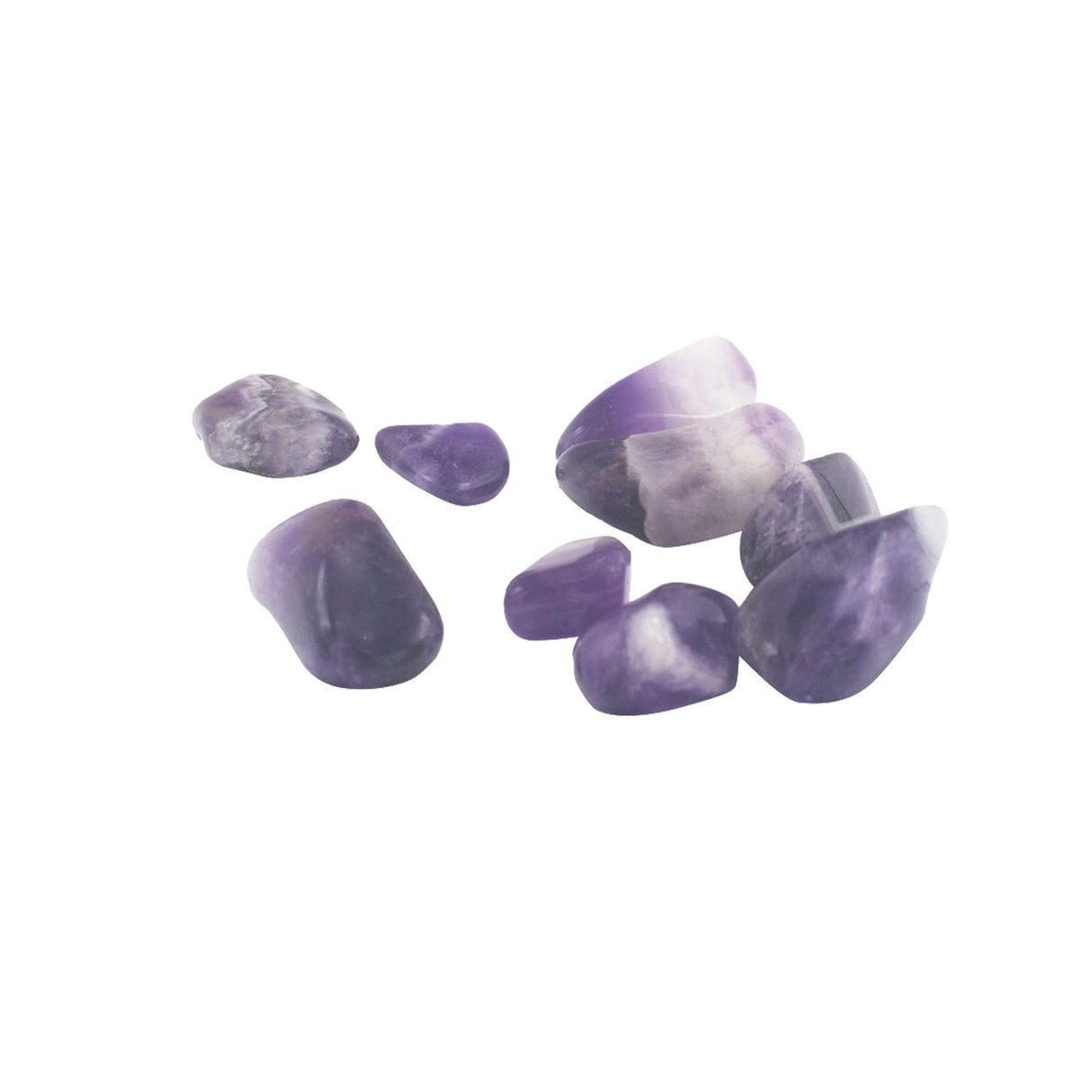 Amethyst Tumbled Stones Banded Medium 24 Pack