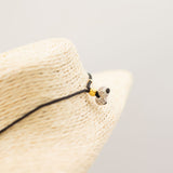 Cord Necklace Gemstone Pendant – Carnelian Sun Face