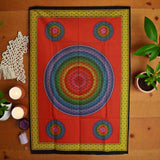 Cotton Wall Art (70x110cm) – Five Flower of Life, Tapestries