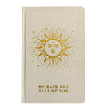 Ivory Gratitude Journal with Gold Lining – 120 pages – My Days are Full of Sun