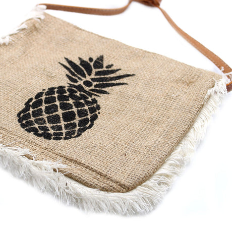 Tasche mit Ananas-Motiv und Fransen