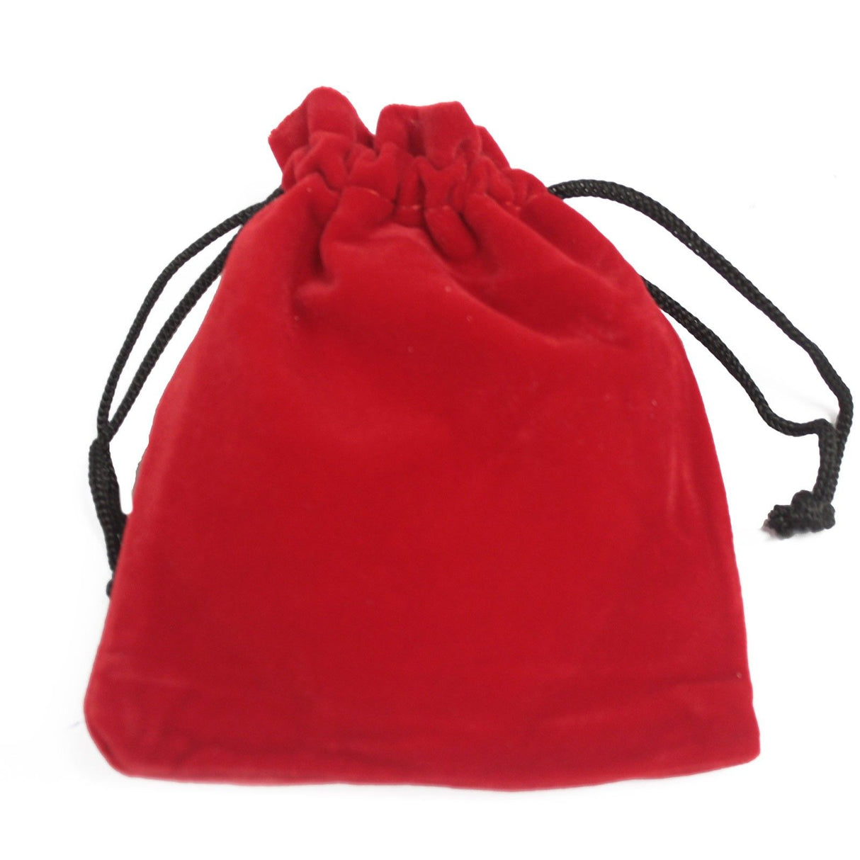 Bolsa de terciopelo con cordón roja 10x12cm