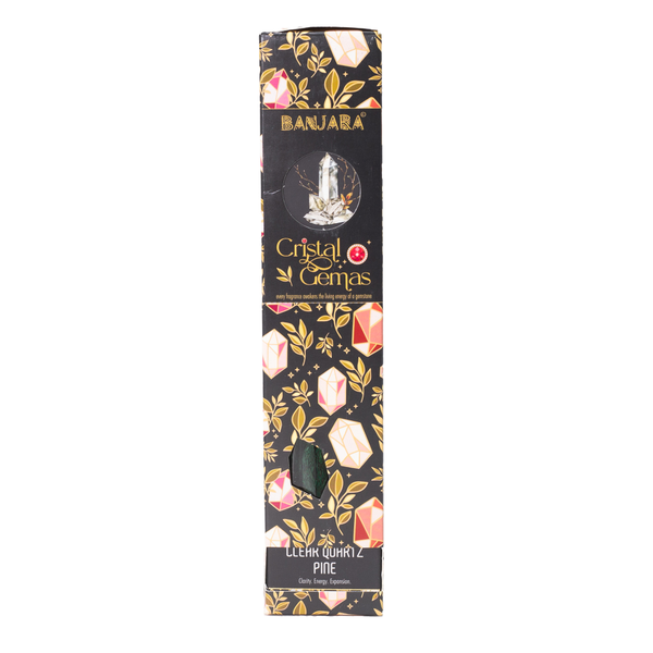 Banjara Cristal Gemas Incense Sticks - Clear Quartz Pine