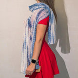 Платок Nomad Sari Party Shine – Тускло-синий (180×50 см)