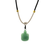 Cord Necklace Gemstone Pendant – Jade Turtle
