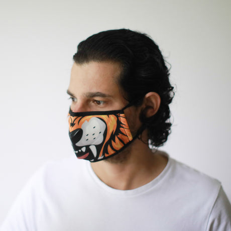 Stoffmaske mit Filter, Tigerprint, für Erwachsene