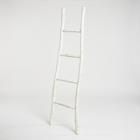 Large Kemu Wood Ladder - 1.5m - Whitewash - Japan Style