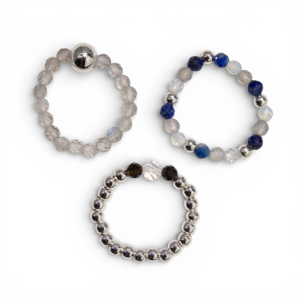 Nymph Spirit Gemstone Ring Set – Northern Lights