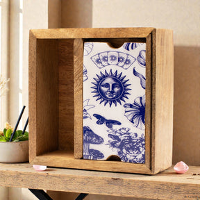 Two Section Tarot Box with Card Holder, Tarot card Box