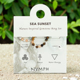 Nymph Spirit Gemstone Ring Set – Sea Sunset