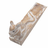 Door Stop Wooden Dormouse Hand Carved