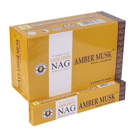 Amber Musk Incense Sticks 15g Golden Nag
