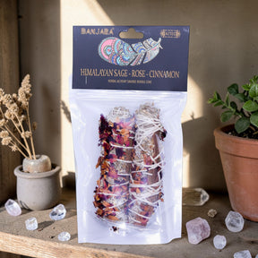 Banjara Smudge – Himalayan Sage, Rose, Cinnamon, Smudge Stick