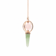 Heart Compass- Two Piece Spinning Merkaba Star in Copper Pendulum - Rose Quartz & Green Aventurine