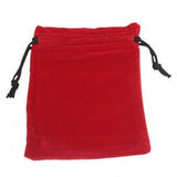 Bolsa de terciopelo con cordón roja 10x12cm