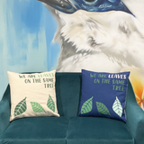 Cotton Cushion Covers Leaf Print Set of 3