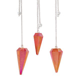 Zeszijdige Pendel – Aurora Kristal Perzik – 4cm